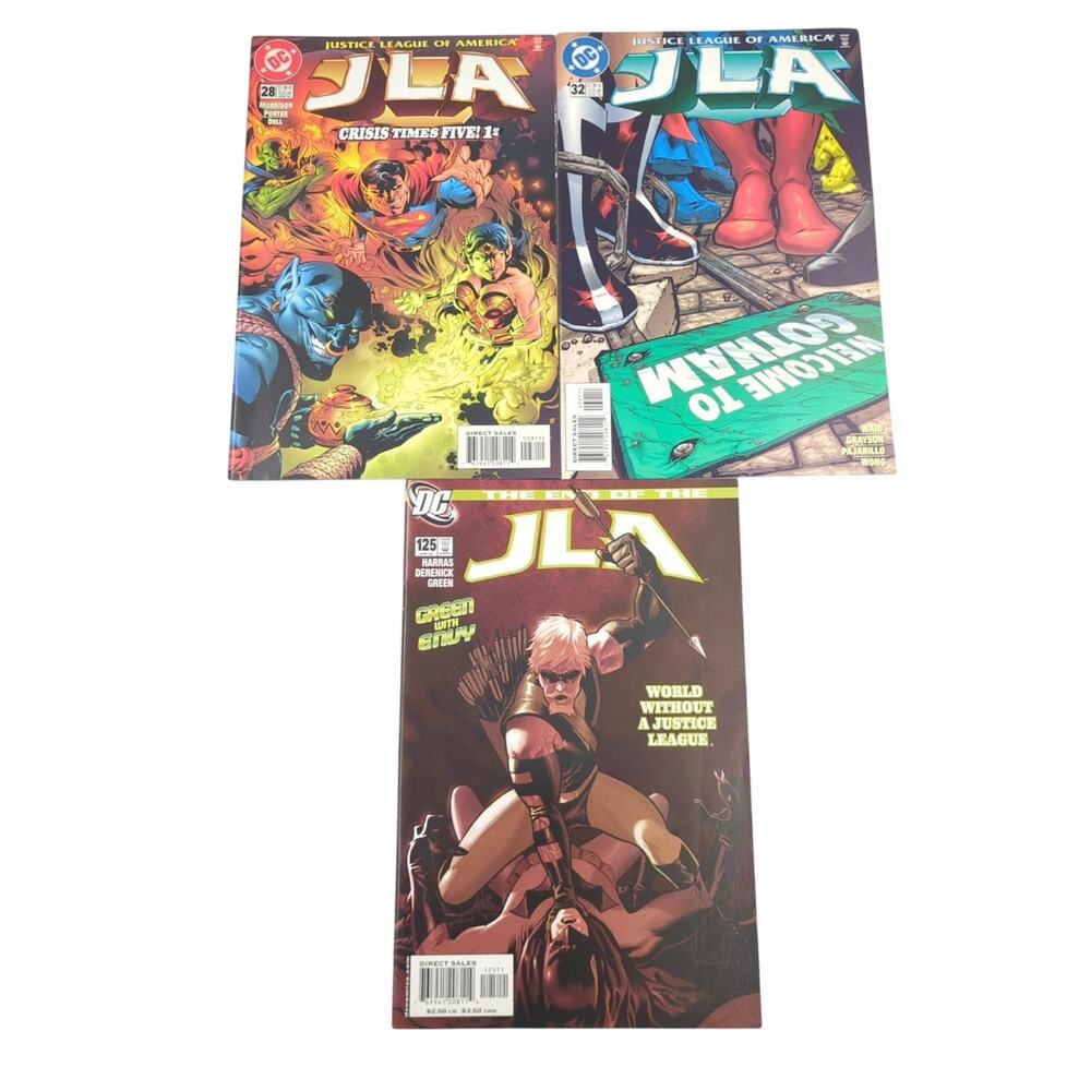 JLA Comic Lot of 3 Issues #28 32 125 DC Comics Modern VF Superman Green Arrow